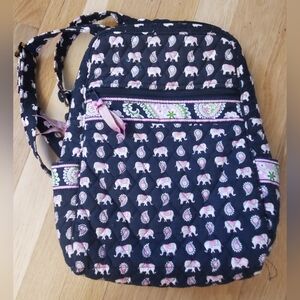 Vera Bradley Pink Elephants small Backpack